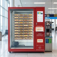 Máquina Expendedora Inteligente de Comidas Calientes para Escuelas, Oficinas y Hospitales, Servicio de Autoservicio las 24 Horas, Dispensador de Comida Preparada en Caja Bento