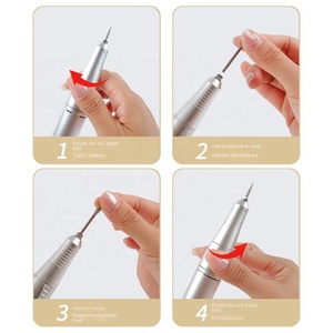 Nouvelle <span class=keywords><strong>perceuse</strong></span> à ongles professionnelle portable et décapante, faible bruit, non brûlante, batterie rechargeable, charge USB, 45 tr/min - Product Image 3