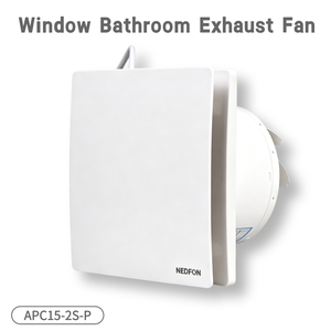 Ventilateur d'extraction APC15-2S-P 150 mm en plastique, axial, mural, électrique 220 V, blanc, moteur en cuivre pur, double panneau d'admission d'air - Product Image 1