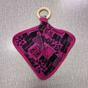 Großhandel Baby Bambus Lovey Bambus faser Anti bakterielle Speichel fänger Wasserdicht Neugeborene Baby Loveys Custom Print - Product Image 4