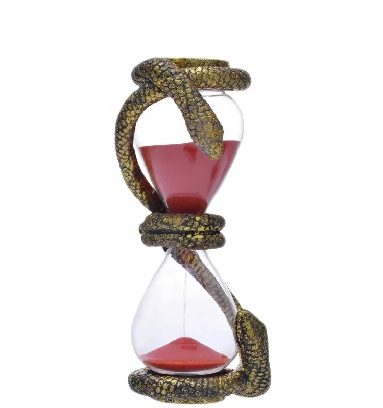 Gothic Snake Ontwerp Halloween Decoratie En Ornament Met Gekleurde Zand 10 Minuten Zand Klok