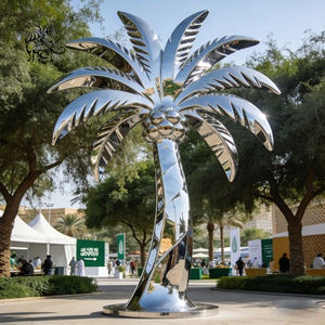 Sculpture de palmier en acier inoxydable de grande taille au design moderne pour l'Exposition mondiale d'Arabie Saoudite 2030, décoration urbaine extérieure BLVE - Product Image 6