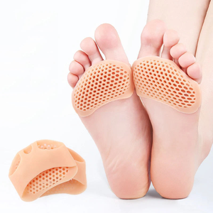 Coussins <span class=keywords><strong>de</strong></span> l'avant-<span class=keywords><strong>pied</strong></span> pour la femme pour le soulagement <span class=keywords><strong>de</strong></span> la douleur au <span class=keywords><strong>pied</strong></span> Coussinets métatarsiens en silicone respirant en nid d'abeille Semelles intérieures <span class=keywords><strong>de</strong></span> chaussures - Product Image 1