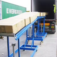 High Quality High-Rise Telescopic Gravity Roller Conveyor System Efficient Unloading Rubber Belt Cargo for Restaurants