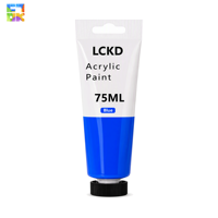 Peinture acrylique violette en tube de 75 ml, imperméable, résistante au soleil, non toxique, pour peinture manuelle DIY, art mural, artisanat, pigments, fournitures de couleur