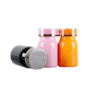 Flacon capsule personnalisé bleu rouge blanc, emballage pharmaceutique, flacon en plastique PET, pot à pilules pour produits de santé avec bouchon à vis - Product Image 1