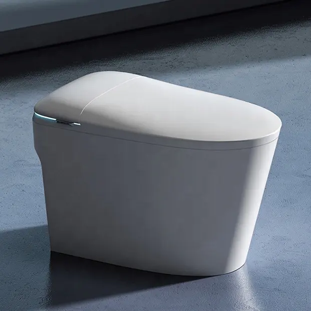 ZHONGYA Oem E003 moderno descarga automática elétrica wc bidê de uma peça vaso sanitário inteligente montado no chão banheiros inteligentes