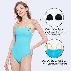Traje de Baño de una Pieza LYNMISS para Adolescentes XXXS, Anti-UV, para el Periodo Menstrual, Contraste de Color, Secado Rápido, Transpirable, a Prueba de Fugas, con Logotipo Frontal - Product Image 3