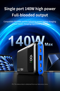 พาวเวอร์แบงค์กำลังสูง 140w ชาร์จเร็ว ความจุเยอะ 25000mAh สำหรับสมาร์ทโฟน แล็ปท็อป และแท็บเล็ตพีซี - Product Image 6