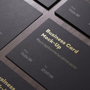 사용자 정의 프리미엄 명함 호일 악센트 양각 광택 제기 호일 코튼 진주 소프트 터치 - Product Image 3