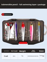 Leurre Artificiel HASIDA Type Crayon pour Black-bass, Coulant et Vibrant, Lancer Longue Distance, Kit Complet Sans Hameçons