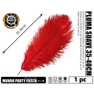 Decorazioni di piume di coda di gallo morbide 35-40CM 1 pezzo #40105-3 motivi tinti e grezzi per scopi decorativi - Product Image 1