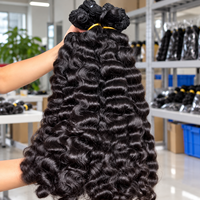Mèches de cheveux humains bruts non traités, bouclés naturels, ondulés, bouclés birmans, alignés sur les cuticules, cheveux cambodgiens, cheveux indiens, cheveux vietnamiens