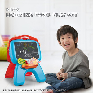 2 in 1 Kinder lernen leuchtende Staffelei doppelseitig lösch bar faltbar multifunktion ales Mal brett Zeichnen Schreiben & Pädagogisch - Product Image 2