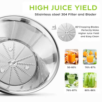 Automatische elektrische roestvrijstalen commerciële huishoudelijke multifunctionele fruit- en groentesapresidu-afscheider extractor sapcentrifuge