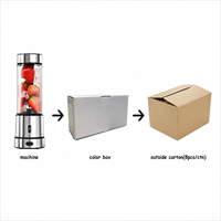Mixeur USB sans fil portable, presse-agrumes en verre rechargeable, mini-blender à fruits pour le bureau, les voyages et l'usage quotidien