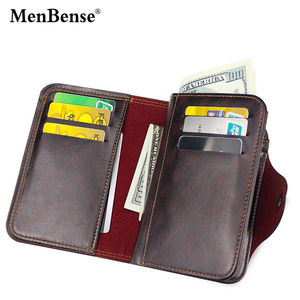 Top Brand Vintage portafoglio uomo magnete gancio tre pieghe <span class=keywords><strong>portafogli</strong></span> per uomo realizzati in cuoio Pu borsa impermeabile da uomo