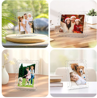 Cadre photo en acrylique sur mesure certifié FSC, directement de l'usine, forme personnalisée, magnétique, transparent