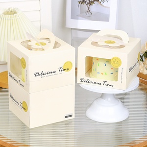 Scatola per torte in stile europeo con finitura bronzata, 4/6/8/10 pollici, per durian, lasagna, prodotti da forno, confezione regalo per compleanno, portatile, per esportazione - Product Image 4
