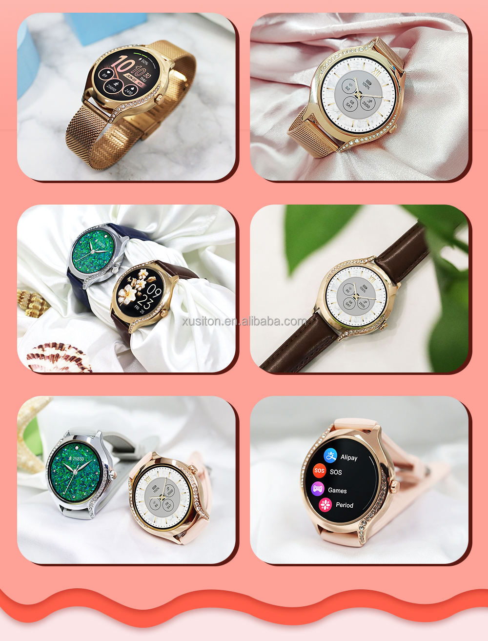 2025 High Quality Women GPS Watch T214 HD Screen Female Health Sport  Modes Blood Oxygen Game Lady Fashion Smart Watches