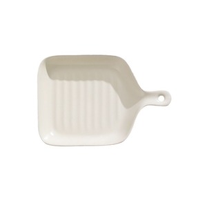 <b>Ceramic</b> Baking Tray Square With Handle Oven Safe For Home Use Breakfast Salad - Product Image 5