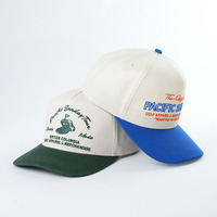 2 tonos 5 paneles un marco personalizable dos colores alta calidad logotipo bordado personalizado gorras de béisbol gorras para hombres