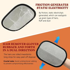 Plastic Pet Grooming Deshedding Glove Hair Removal and Cleaning <b>for</b> <b>Cat</b> Beds Sofas and <b>Clothes</b> Mat - Product Image 4