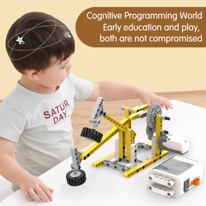BC-225 Science Education Building Blocks 1:8 Scale 56-Piece DIY Toy ABS Plastic Fantasy Sci-Fi <strong>Deformation</strong> <strong>Robot</strong> Gear Machinery - Product Image 5