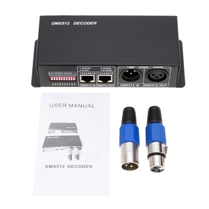 JIUAN 4CH 8A Led <strong>Dimmer</strong> Driver DMX512 Decoder LED Controller with 288W Max Load for 12V/24V RGB Systems - Product Image 1