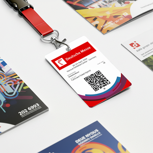 Porte-badge en PVC blanc NFC pour carte d'identité, carte <span class=keywords><strong>de</strong></span> <span class=keywords><strong>visite</strong></span>, carte d'accès, contrôle d'accès RFID pour salon professionnel, avec cordon, Ntag213 TK4100 - Product Image 6