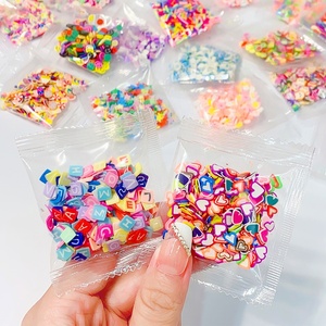 2025 Vente en gros 1 sac/5g Tranches de pâte polymère en résine et décorations en sucre, bonbons, chocolat et paillettes pour remplissage de slime - Product Image 4