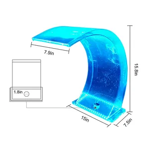 Acrylic Pool Cascade Ponds Waterfalls Fountain Water Descent Garden Cascadas Artificial Interiores De Para Piscina Curtain