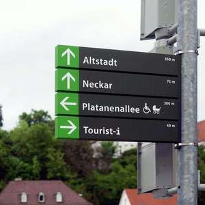 OEM segnaletica del sistema di Wayfinding segni di direzione in alluminio in piedi per esterni segnaletica commerciale pilone segno di monumento per ospedale - Product Image 1