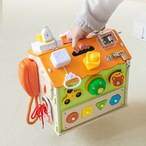 Giocattoli Montessori in Legno Multifunzionali per <span class=keywords><strong>l</strong></span>'Educazione Precoce dei Bambini, Tavola delle Attività Divertente per <span class=keywords><strong>l</strong></span>'Apprendimento Cognitivo - Product Image 5