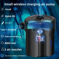 Pompe à air USB intégrée 5000 mAh en ABS pour matelas gonflable/bouée de natation, gonfleur électrique sans fil portable pour extérieur