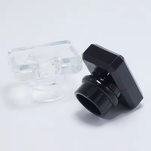 Flacon de parfum vide de luxe personnalisé transparent noir avec pompe, 30ml, 50ml, 100ml - Product Image 3