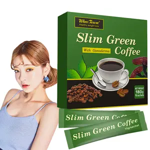 Kopi hijau ramping aktif kustom bubuk kopi instan penurun berat badan alami kopi kontrol berat badan