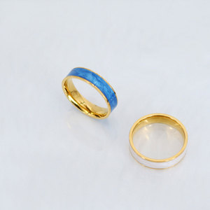 Custom Vintage Hypoallergenic Non Tarnish Waterproof <b>Ring</b> 316L Stainless Steel 14k 18k Gold Plated Enamel <b>Ring</b> for <b>Women</b> - Product Image 2