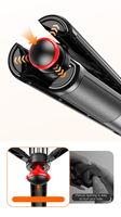 Perche à selfie extensible F03 rechargeable en acier inoxydable, format poche, avec poignée et trépied intégré pour téléphone – Meilleure vente