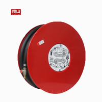 Tuyau d'incendie en acier au carbone de type pivotant, épaisseur 1,2 mm, peint en rouge, taille 1'', équipement de lutte contre l'incendie, bobine de tuyau d'incendie, pression de service 12 bars