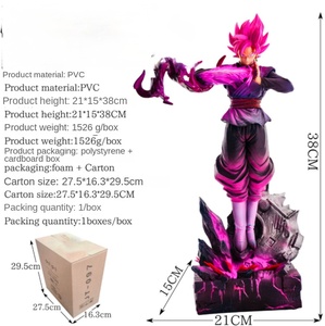 Statue en PVC Jiren, Black Goku, Zamasu Fusionné et Goku Rose - Figurines et objets de collection Anime - Product Image 3
