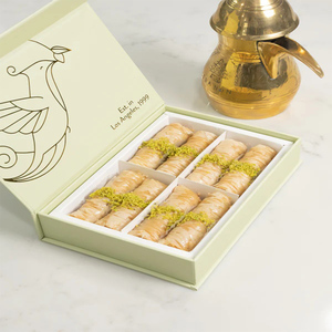 Sang trọng hồi giáo EID mubarak ramanda baklava ngày hộp quà tặng có thể tái chế màu xám Hội Đồng Quản trị hộp vuông <span class=keywords><strong>Biscuit</strong></span> hộp - Product Image 2