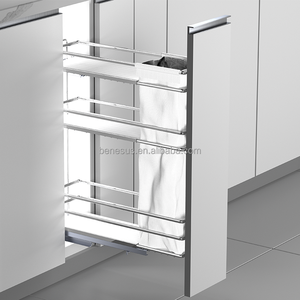 Modern 3-Tier <b>Wire</b> Bread Basket <b>Soft</b>-Close Slide Eco-Friendly Kitchen Cupboard Organizer Accessories for In-Cabinet Installation - Product Image 3
