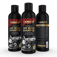 Etiqueta de producto de cuidado de coche impermeable personalizada, lámina dorada, champú de lavado automático/pegatinas de cera, rollo de impresión, etiquetas de botella de embalaje