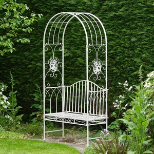 Arche de Jardin | pour Plantes Grimpantes, avec Banc pour 2 Personnes, en Acier | Arceau de Jardin, Support à <span class=keywords><strong>Rosier</strong></span> - Product Image 6
