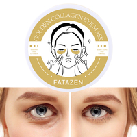 Vente chaude Enlever les cercles foncés Coussinets de gel dorés Marque privée Or 24K Masque hydrogel au collagène hydratant biologique Patch pour les yeux
