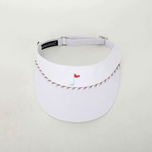 BSCI Factory Wholesale Custom Embroidery Logo Outdoor Sport Rope Visor <b>Hat</b>,Sun Uv Protection Quick Dry White Visor Golf Cap - Product Image 6