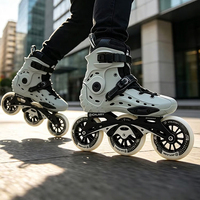 Patins à roulettes de vitesse en ligne, coque rigide en PP, roulements ABEC-7, 3-4 roues en PU, cadre réglable pour adultes, sports de plein air, Ruidongle