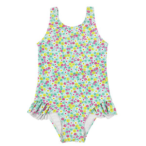 Traje <span class=keywords><strong>de</strong></span> Baño <span class=keywords><strong>de</strong></span> <span class=keywords><strong>Verano</strong></span> para Niñas con Estampado Floral Personalizado, Diseño Triangular <span class=keywords><strong>de</strong></span> Secado Rápido con Patrón <span class=keywords><strong>de</strong></span> Rayas, Traje <span class=keywords><strong>de</strong></span> Baño <span class=keywords><strong>de</strong></span> Una Pieza para Niños - Product Image 1