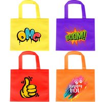 60 sacs cadeaux non tissés avec poignées, 10 couleurs assorties, sacs pour cadeaux de fête pour baby shower, anniversaire et mariage